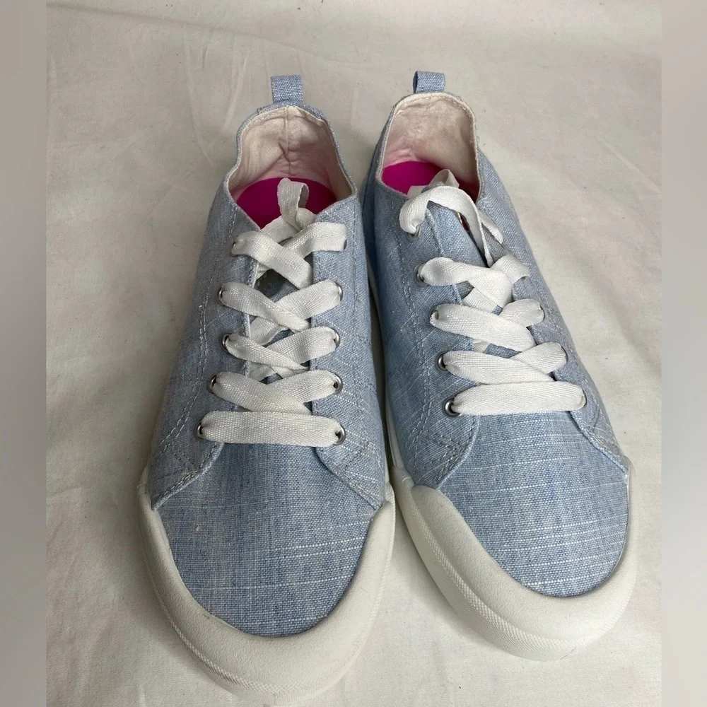 Sugar Womens Festival Light Blue Lace Up Sneaker 9.5M